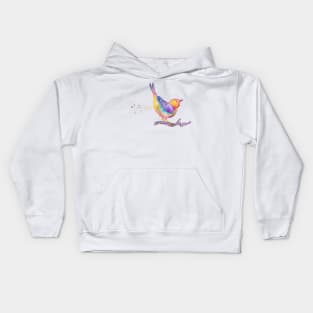 Swirly Bird Kids Hoodie